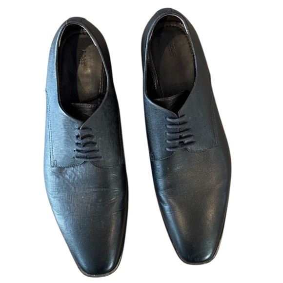 Hugo Boss Highline Derby Classic Black Leather Shoes - Picture 2 of 15